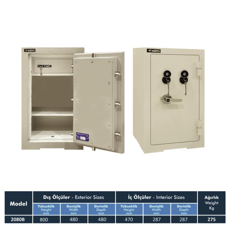 2080B KK Ofis Tipi Çelik Kasa